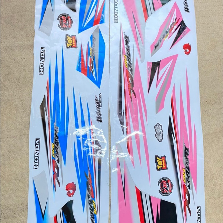 Tem Dán Xe Tem Xe Wave Tem Wave Alpha Mẫu Xanh Hồng Mới Dán Cho Wave 50/100/110