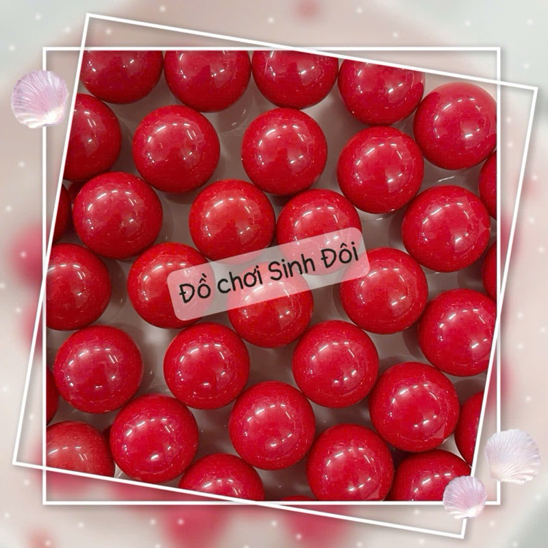 Bi nhựa 25mm màu đỏ - phụ kiện bi các trò chơi