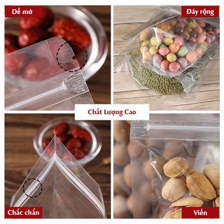 Xả tồn combo 20 túi zip trong suốt đựng thực phẩm, bánh kẹo, đồ khô