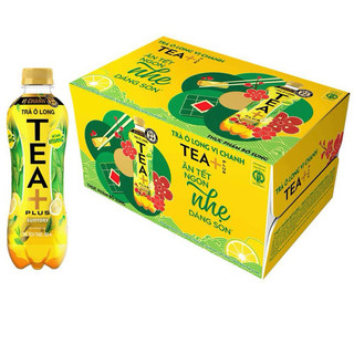   Mẫu Tết 2025  Thùng 24 chai trà ô long chanh Tea Plus 320ml 