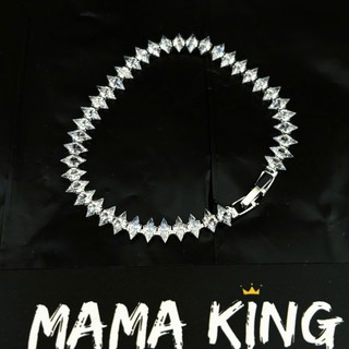  Vòng tay lắc tay hiphop tennis RHOMBUS đá nhân tạo CZ MIX MAMA KING 
