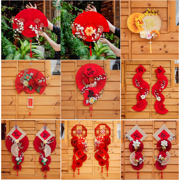 Set Vật Liệu Làm Vòng Hoa Làm Dây Treo Trang Trí Tết
