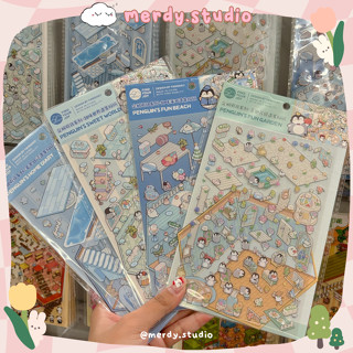 Sticker DIY Decor Scene dán cảnh quan chú chim cánh cụt