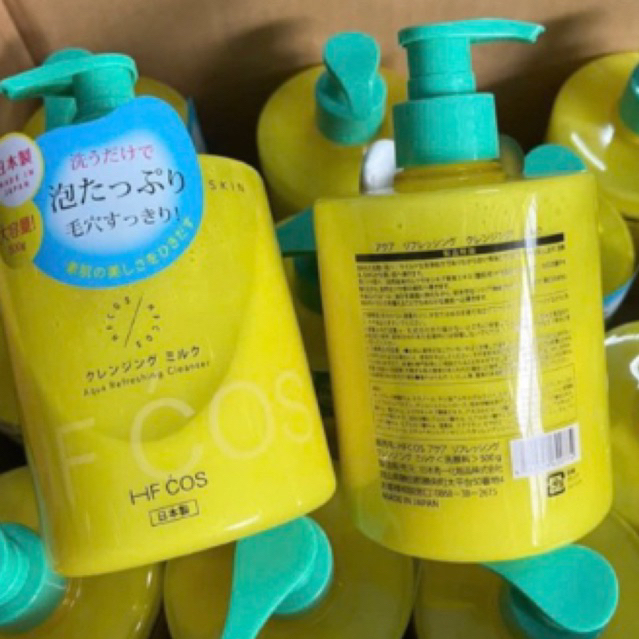 Sữa rửa mặt dạng  lỏng  truyền trắng,qua Refreshing HFCOS Nhật Bản 500ml(date 2026)