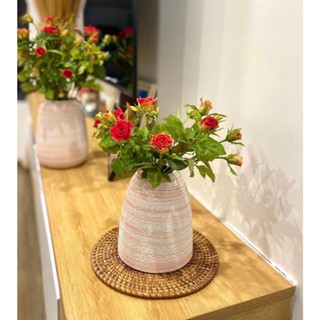 BÌNH cắm hoa dáng chuông mini cao 15cm cắm đa dạng loại hoa dùng decor - gốm Bát Tràng - Hồng Lộc Store