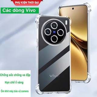  Ốp lưng Vivo X100s   X100 Pro   X100s Pro   X100 Ultra   X200 Pro Mini   X200 Pro dẻo trong suốt lồi 4 góc chống sốc 