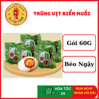 Trứng Muối Vịt Biển Béo Ngậy Thơm Ngon - Trứng Vịt Biển Muối Trung Hoa Béo - Gói 60G - Ăn Vặt 1688