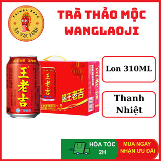  Trà Sâm Thanh Nhiệt Vương Lão Cát   WangLaoJi   - Trà Thảo Mộc Trung Quốc Siêu Ngon - Lon 310ml - Ăn Vặt 1688 