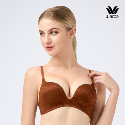 Áo lót Wacoal IIB5493 không gọng nâng vừa mút đúc ~ 3cm họa tiết chìm - IB5493