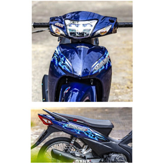  Tem sấm sét DÁN WAVE XE 50 - 100 - 110cc,siêu đẹp - Tem dán xe wave decal cao cấp loại CAO CẤP 