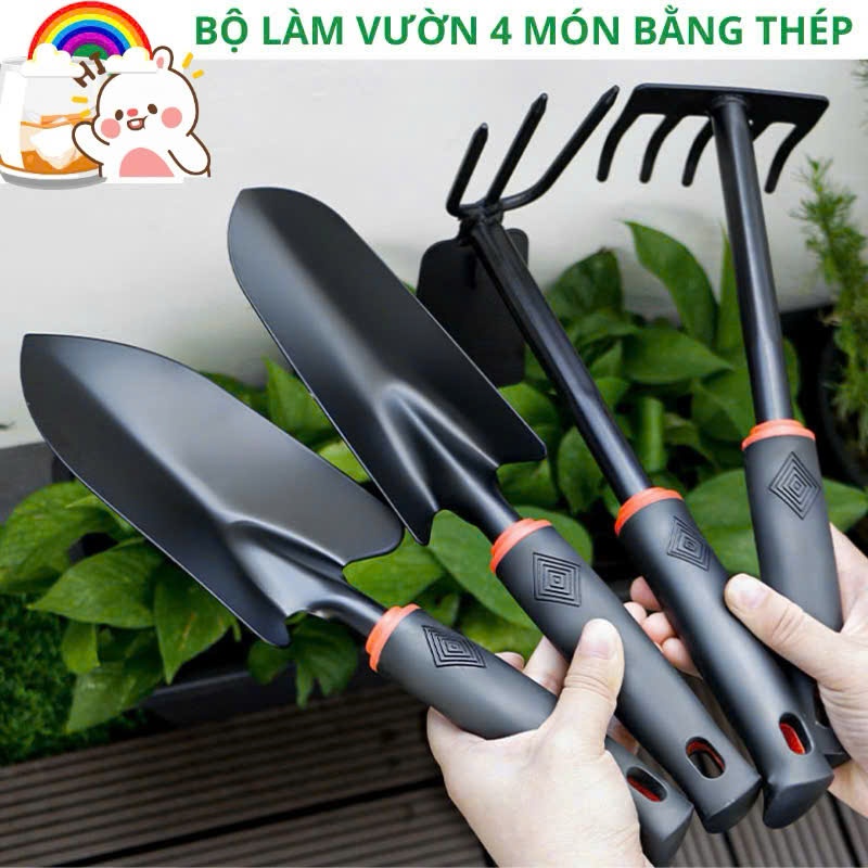 Bộ Dụng Cụ Làm Vườn 4 Món, Bộ Dụng Cụ Làm Vườn Loại To