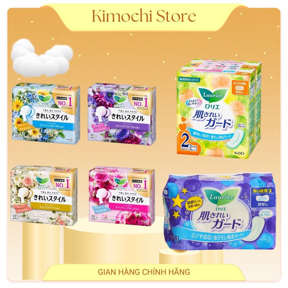 Băng Vệ Sinh Laurier Kao Nhật Bản, Băng vệ sinh ban ngày, ban đêm, băng vệ sinh hàng ngày các loại h