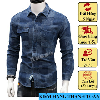 Áo sơ mi nam thời trang Hàn năng động cá tính phối túi trước ngực form ôm body  H111