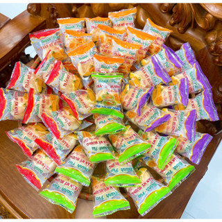 1KG BÁNH PÍA KIM SA mini mix 4 vị Đậu xanh sầu riêng, kim sa khoai môn, kim sa lá dứa, kim sa đậu xanh