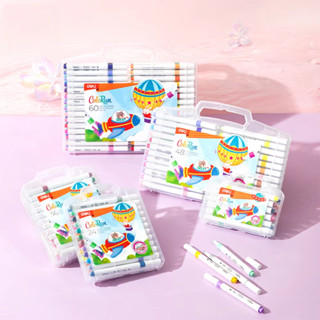  Màu Acrylic Marker ngòi nét nhỏ 12 24 36 48 60 màu Deli EC189 C189- Tô màu DIY vẽ giày vải chai lọ 