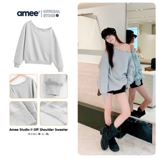Áo Sweater Trễ Vai, Lệch Vai Amee Studio Nỉ 2 Da Trơn Dành Cho Nữ / Sexy Girl
