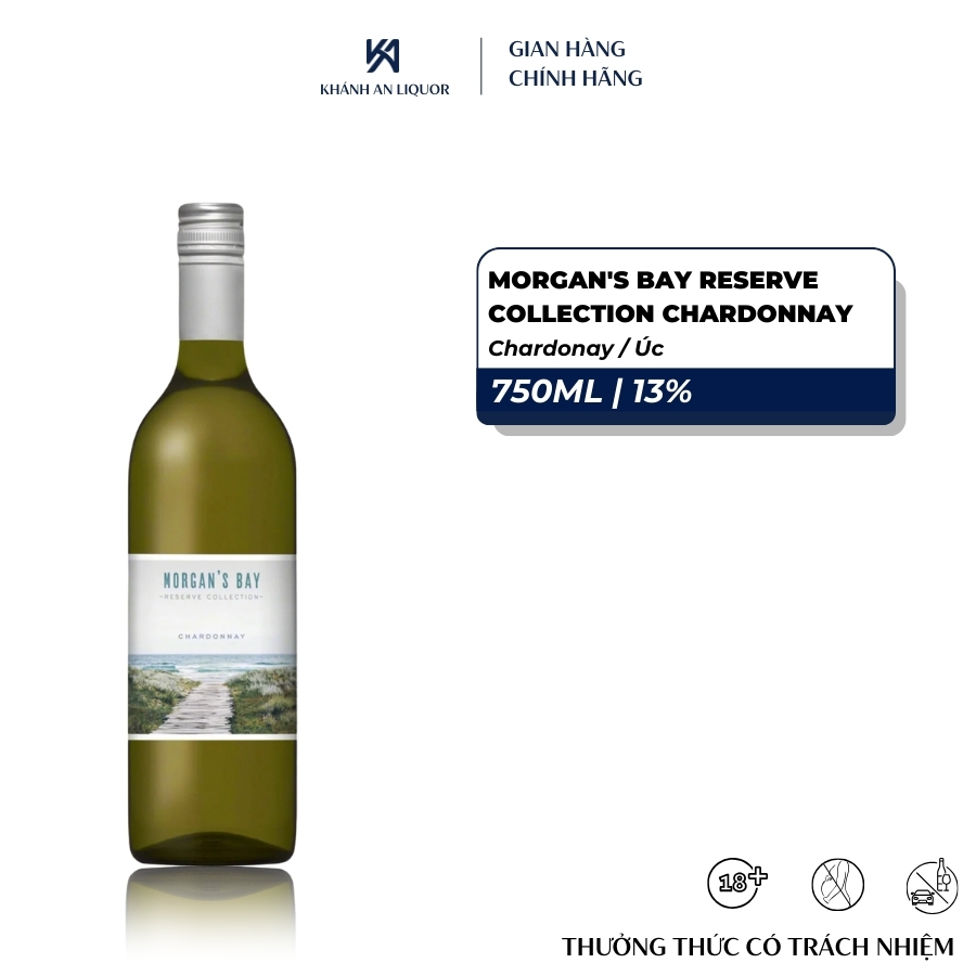 [CHÍNH HÃNG] RUỢU VANG MORGAN'S BAY RESERVE COLLECTION CHARDONNAY 13% 750ML