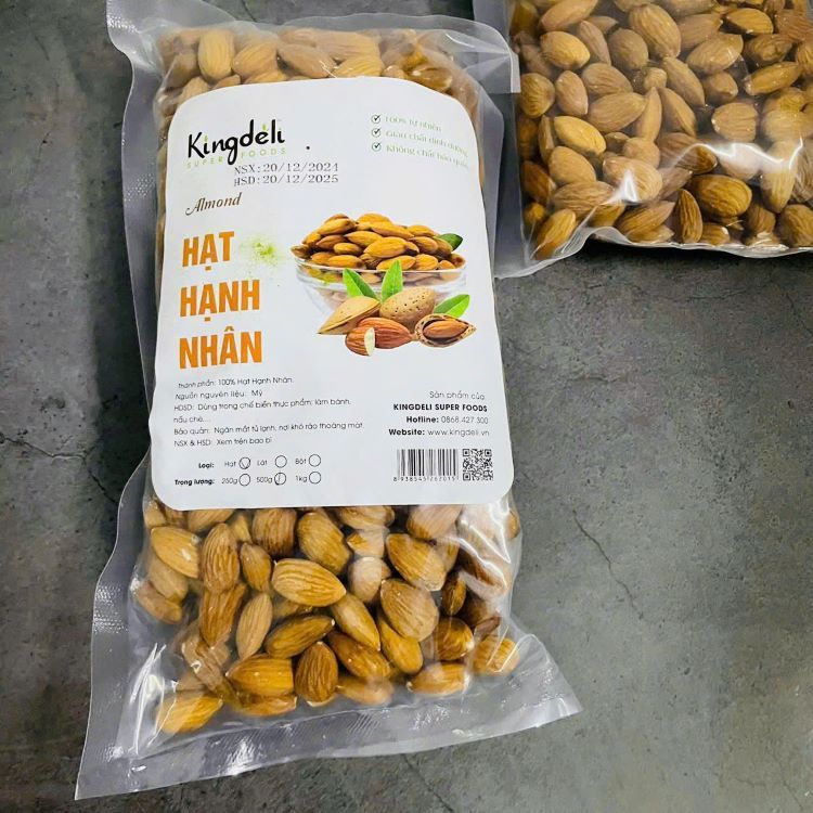(RẺ VÔ ĐỊCH -date mới)Hạt hạnh nhân sống 200gr