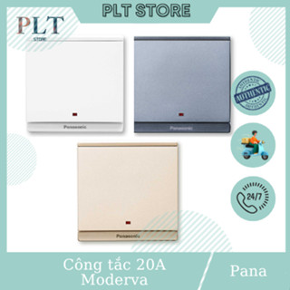 Bộ Công Tắc 2 Cực 20A Vuông Có Đèn Báo, Công Tắc D Panasonic Dòng Moderva WMFV503307, WMFV503307MYZ, WMFV503307MYH