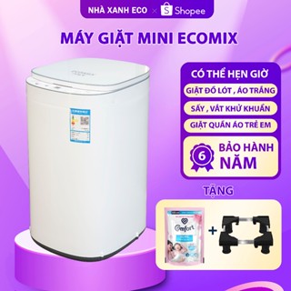 Máy giặt mini ECOMIX tự động 100% Hẹn Giờ - sấy khô , vắt khử khuẩn - Bảo hành 6 năm
