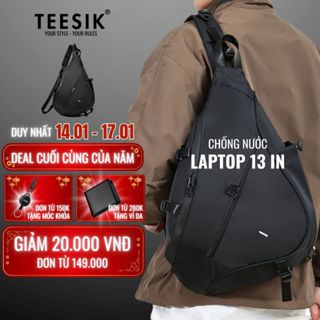 Túi đeo chéo nam TEE SIK túi nam đeo vai du lịch vải canvas cao cấp nhiều ngăn đựng ipad 12 in TS56
