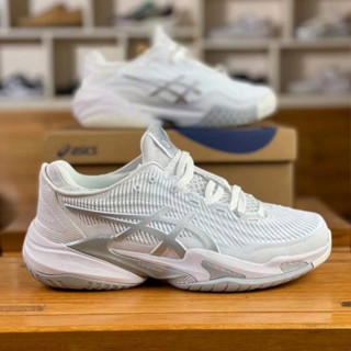 Chính Hãng SALE ❘ Giày Tennis/Pickleball ASICS Court FF 3 Novak White Sneaker Thể Thao