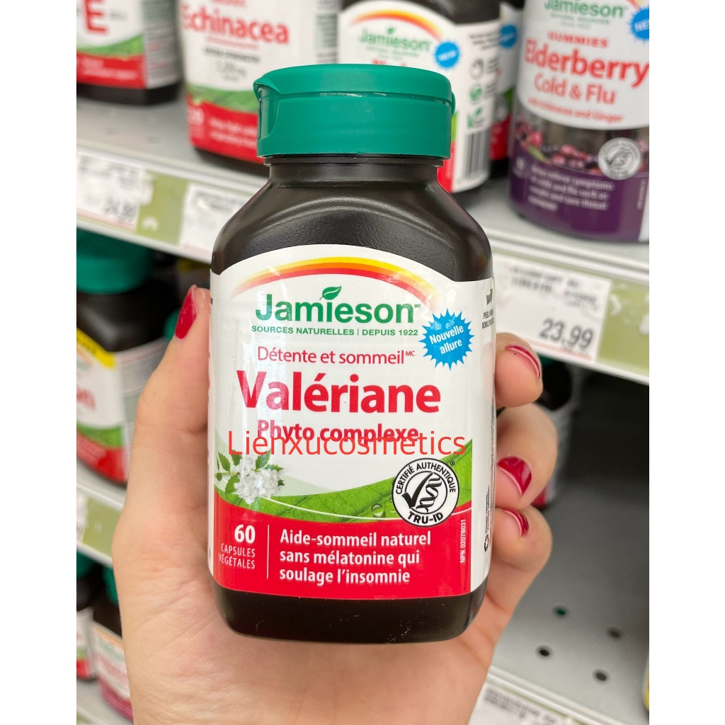 Hỗ trợ giấc ngủ ngon Jamieson Valerian Herbal Complex, hộp 60 viên