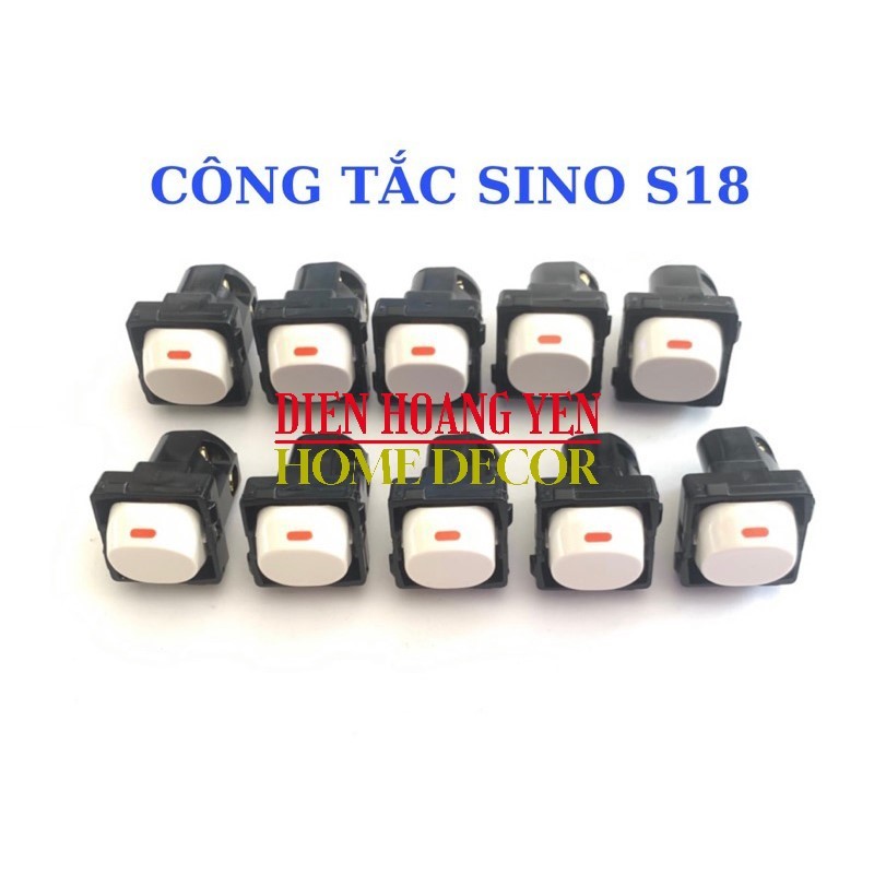 10 Hạt công tắc sino vanlock s18 loại 1 chiều