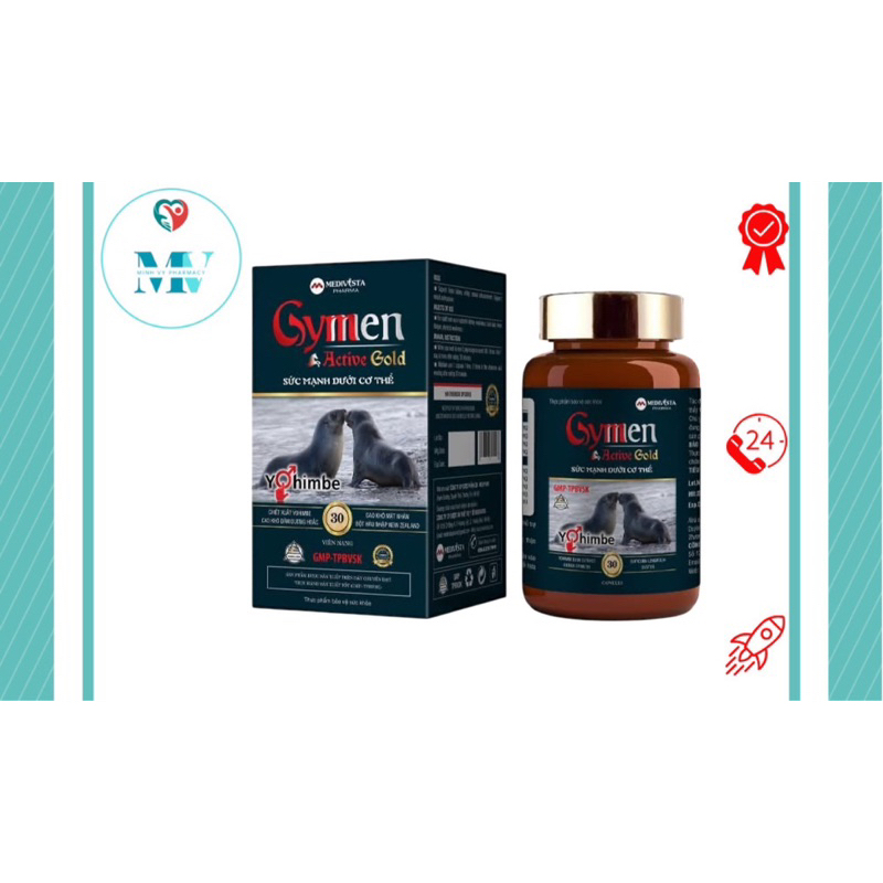 Gymen Active gold-30viên,tăng cường sinh lý, bổ thận tráng dương
