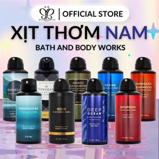 Xịt thơm body sparay dành cho nam -Xịt khử mùi toàn thân Bath and Body Works 104g