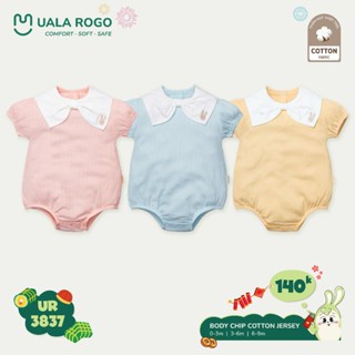 Body chip Uala Rogo cộc tay  vải cotton mỏng hè mát sơ sinh bé gái 0-12 tháng bodychip bodysuit Bộ 3837