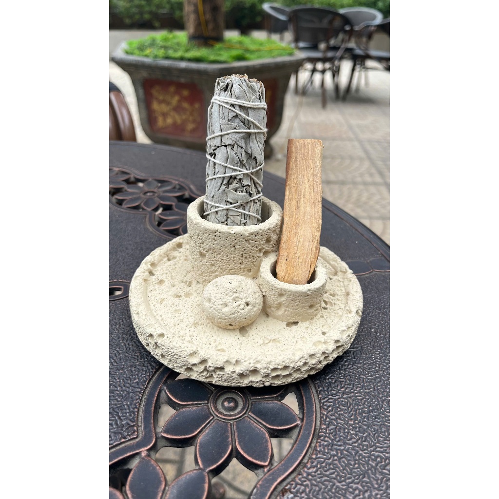 Bộ Thanh Tẩy Nhà Cửa Xô Thơm Trắng & Palo Santo, Xô Thơm Thanh Tẩy, Xông Nhà Mới, White Sage