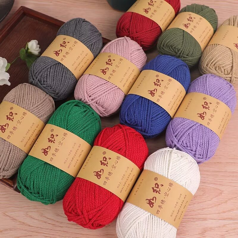 Sợi Cotton Gai Cloud Candy móc túi- mũ đi biển, lót ly, phụ kiện, sợi cứng form, màu cực đẹp