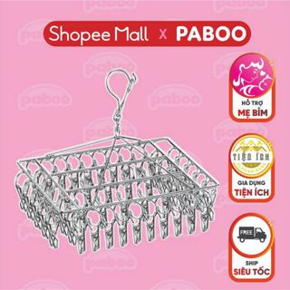 Móc treo quần Móc Chùm Inox 304, móc không gỉ PABOO Cao Cấp Bền Đẹp, Mắc Phơi Quần Áo, móc có kẹp chắc