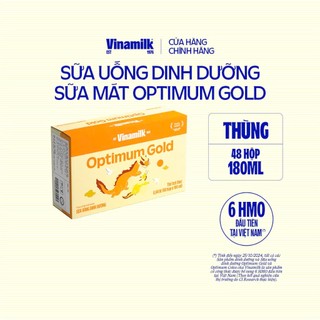 (HSD T10-2026) Thùng 48 Hộp Sữa Bột Pha Sẵn Vinamilk Optimum Gold 180ml.