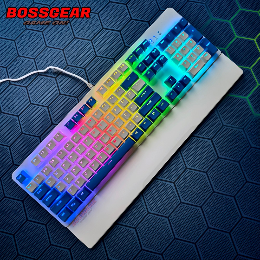 Bàn phím cơ AK104 RGB Custom Keycap, Thiết kế fullsize 104, Kê tay rời, Blue switch.