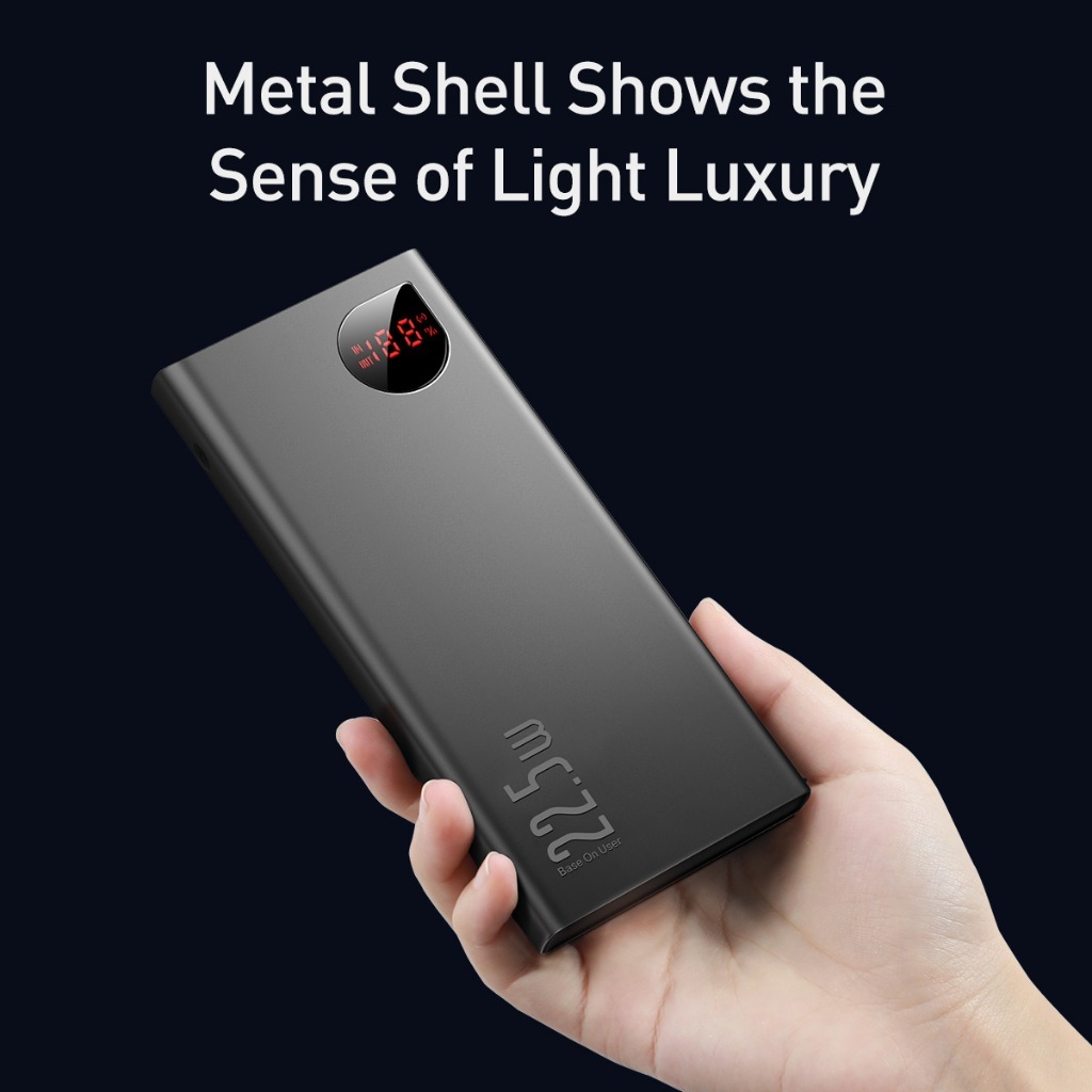 Pin dự phòng sạc nhanh, vỏ kim loại Baseus Adaman Metal Digital Display Quick Charge Power Bank (10.000mAh/20.000mAh) | BigBuy360 - bigbuy360.vn