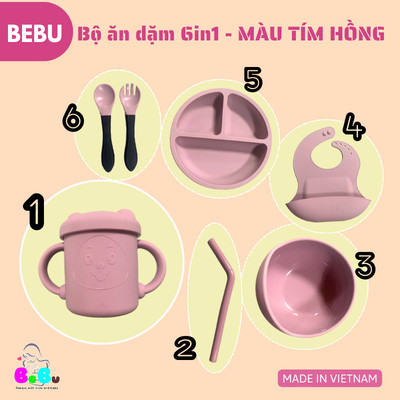 Bộ ăn dặm BeBu Silicon Cao cấp cho bé (2 màu)