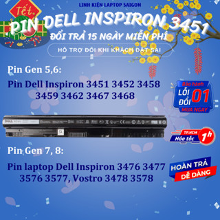 Pin Laptop Dell Inspiron 3451 3458 3459 3462 3467 M5Y1K 3468 5558 5559 5755 3558 3559 3567 3568 5455 5459 Vostro 3458