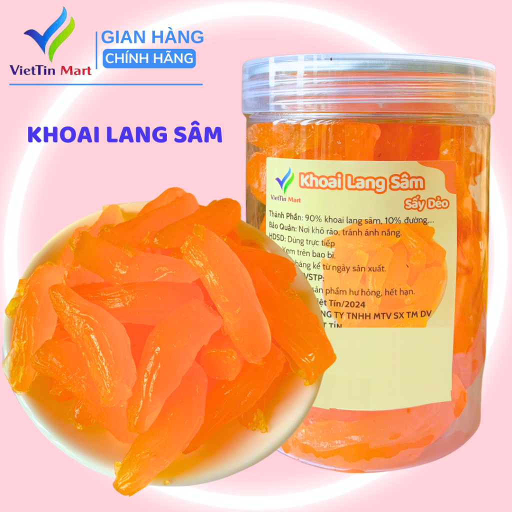 Mứt Khoai Lang Sâm Sấy Dẻo Viettin Mart 500g
