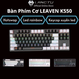 Bàn phím cơ K550 Leaven Led RGB cảm giác gõ phím ấn tượng, Blue switch