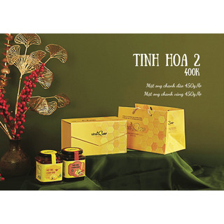 Bộ hộp quà mật ong Vinabee – set quà mật ong thiên nhiên (hoa nhãn, hoa rừng, bạc hà…), quà biếu Tết, quà tặng sức khỏe