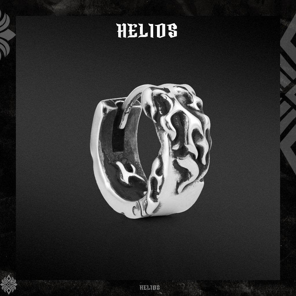 Khuyên Tai Bạc Nam, Nữ HeliSilver S925 Firaround Helios Silver Original