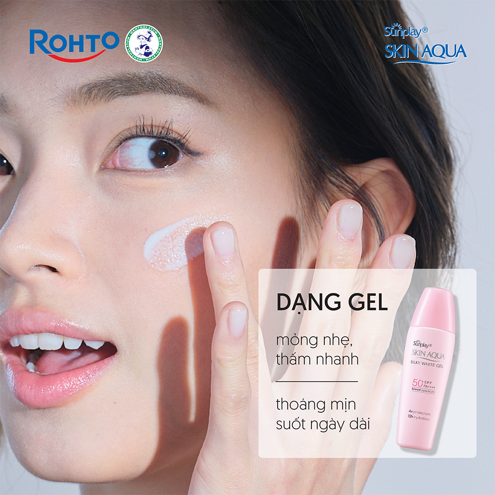 Kem chống nắng dưỡng trắng & dưỡng ẩm, dùng mỗi ngày Sunplay Skin Aqua Silky White Eco Việt Nam SPF 50, PA++++ 70g 