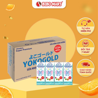 Thùng 48 Hộp Sữa Pha Sẵn Vinamilk Yoko Gold 180ml 110ml Cho Bé Trên 1 Tuổi Bổ Sung Canxi - Bibomart