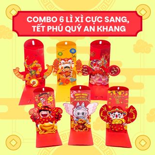  Bao Lì Xì 3D Tết 2026 Tết Bính Ngọ họa tiết nổi giấy cao cấp lì xì tết -Tinyworld 