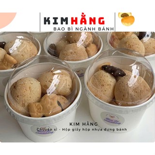 100 Ly giấy trắng 240ml , ly kem 240ml , ly giấy đựng bông lan trứng muối,...