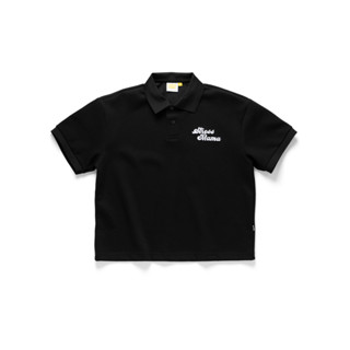 Stressmama - SSMA CORE POLO COLLAR BOXY SHIRT BLACK - Áo thun có cổ nam nữ local brand