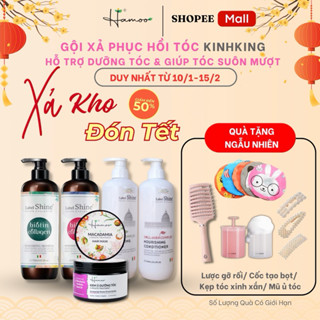 Cặp Dầu Gội Xả Biotin Collagen Label Shine 750ml, Ủ Tóc HAMOO Kiềm Dầu Phục Hồi Làm Phồng Chân Tóc Siêu Thơm Và Mềm Mượt