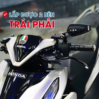 Gương Kính Chiếu Hậu Xe Máy Mẫu CRG Gắn Chân Kính Cho Các Dòng Xe Vario, SH, AB, Vision, Vespa...